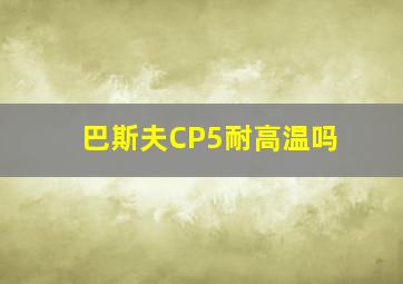 巴斯夫CP5耐高温吗