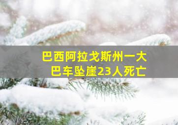 巴西阿拉戈斯州一大巴车坠崖23人死亡