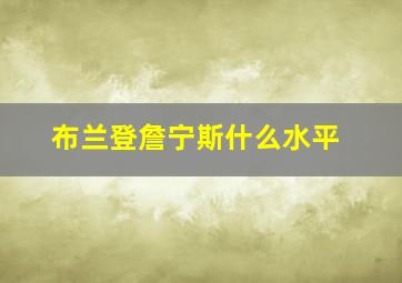 布兰登詹宁斯什么水平