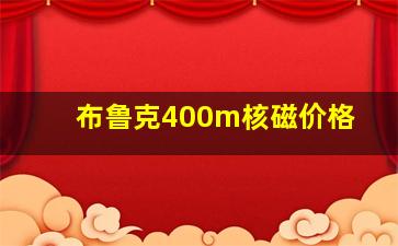 布鲁克400m核磁价格