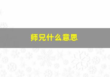 师兄什么意思