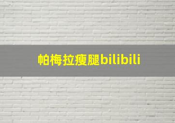 帕梅拉瘦腿bilibili