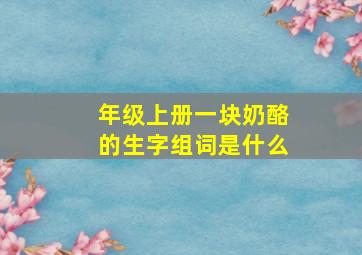 年级上册一块奶酪的生字组词是什么