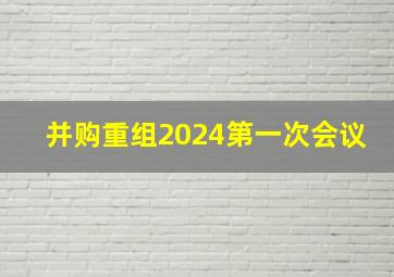 并购重组2024第一次会议