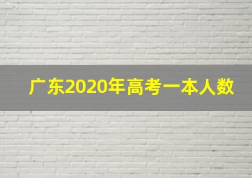 广东2020年高考一本人数