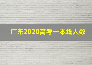 广东2020高考一本线人数