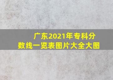 广东2021年专科分数线一览表图片大全大图