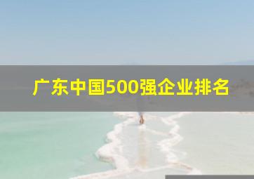 广东中国500强企业排名