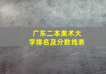 广东二本美术大学排名及分数线表