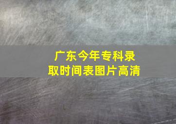 广东今年专科录取时间表图片高清