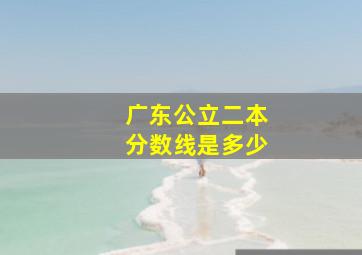 广东公立二本分数线是多少