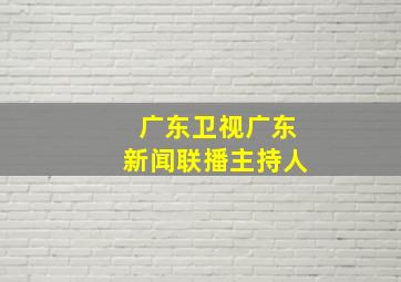 广东卫视广东新闻联播主持人