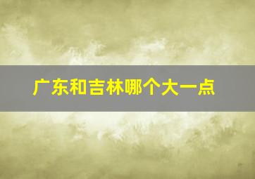 广东和吉林哪个大一点