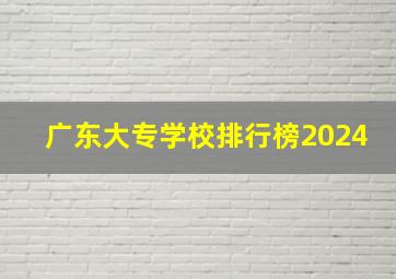 广东大专学校排行榜2024