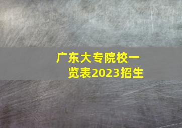 广东大专院校一览表2023招生