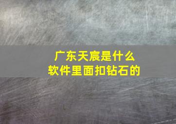 广东天宸是什么软件里面扣钻石的