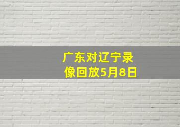 广东对辽宁录像回放5月8日