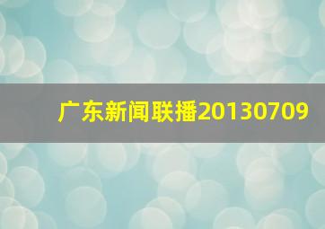 广东新闻联播20130709