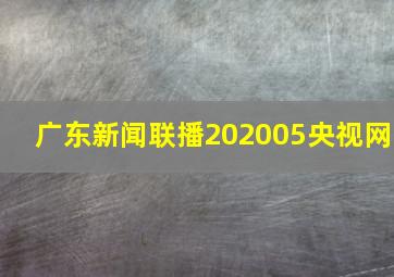 广东新闻联播202005央视网