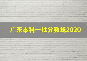 广东本科一批分数线2020