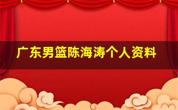 广东男篮陈海涛个人资料