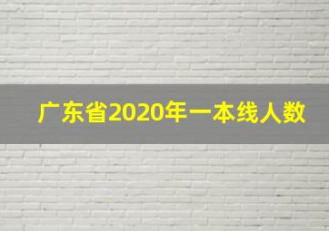 广东省2020年一本线人数