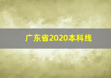 广东省2020本科线