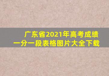 广东省2021年高考成绩一分一段表格图片大全下载