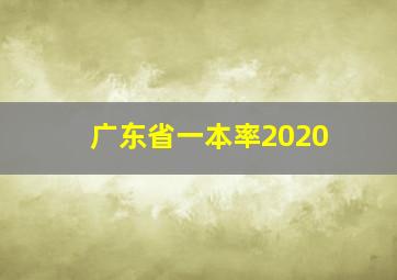 广东省一本率2020