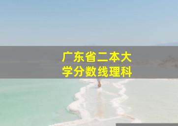 广东省二本大学分数线理科