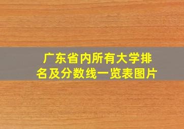 广东省内所有大学排名及分数线一览表图片