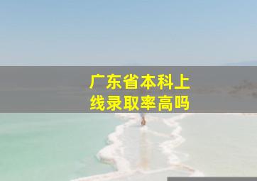 广东省本科上线录取率高吗