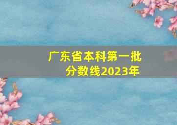 广东省本科第一批分数线2023年