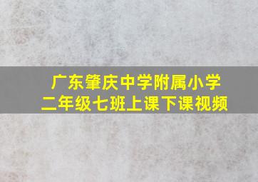 广东肇庆中学附属小学二年级七班上课下课视频