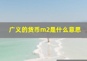 广义的货币m2是什么意思