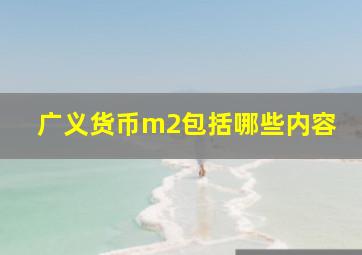 广义货币m2包括哪些内容