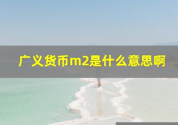 广义货币m2是什么意思啊