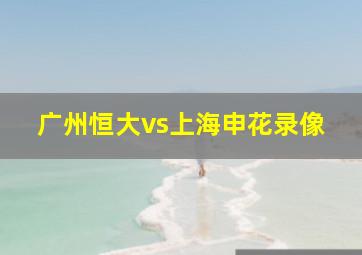 广州恒大vs上海申花录像