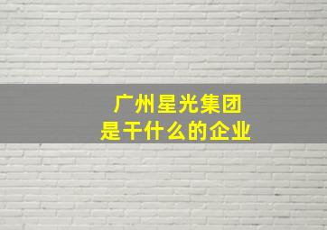 广州星光集团是干什么的企业