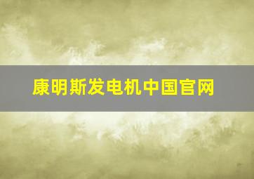 康明斯发电机中国官网