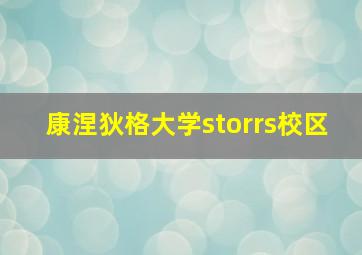 康涅狄格大学storrs校区