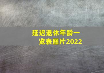 延迟退休年龄一览表图片2022