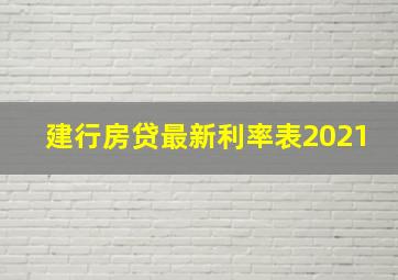 建行房贷最新利率表2021