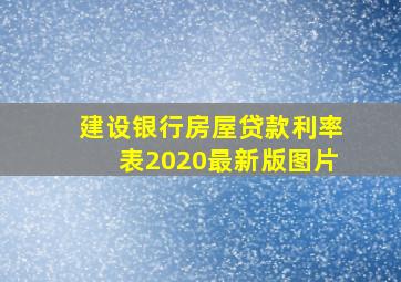 建设银行房屋贷款利率表2020最新版图片