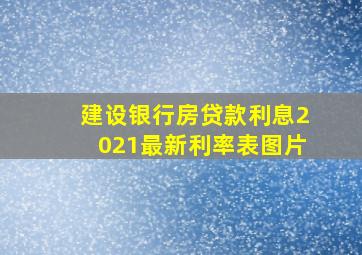 建设银行房贷款利息2021最新利率表图片