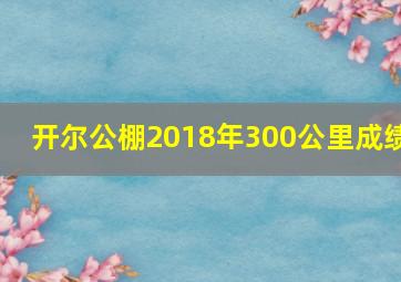 开尔公棚2018年300公里成绩