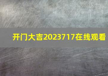 开门大吉2023717在线观看