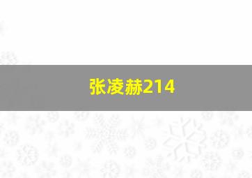 张凌赫214