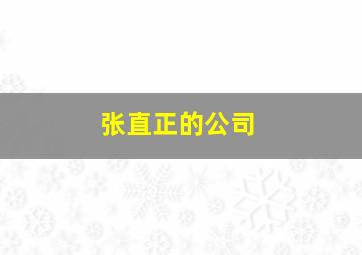 张直正的公司