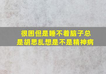 很困但是睡不着脑子总是胡思乱想是不是精神病